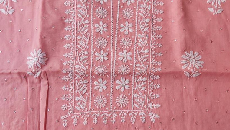Buy Chikankari Kurti Materials Online - Chikangali