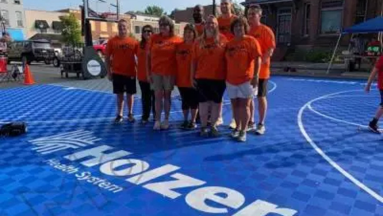 Basketball backyard court