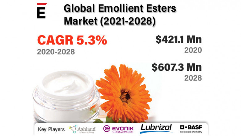 Global Emollient Esters Market is projected to grow USD 607.31 million by 2028 at a CAGR of 5.3%