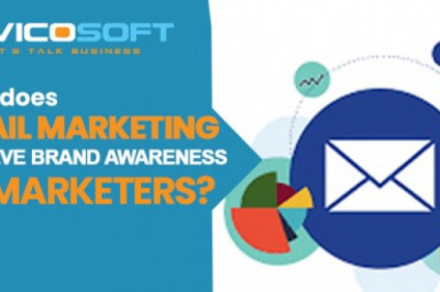 How does email marketing achieve brand awareness in marketers?