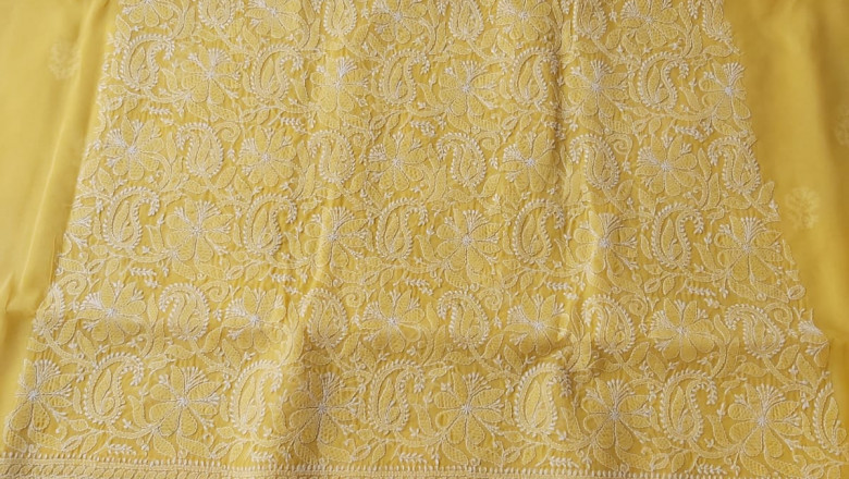 Buy Lakhnavi Dress Material - Chikangali