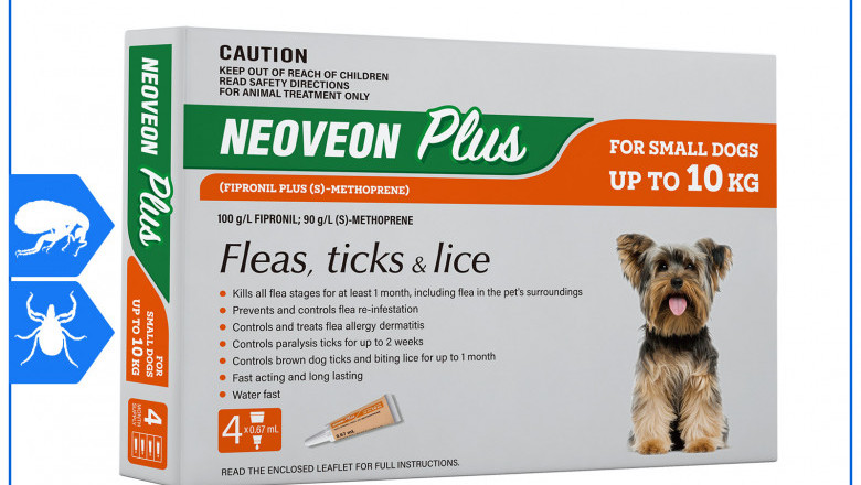 Neoveon Plus For Dogs Up to 10 Kg ORANGE Flea Tick Treatment