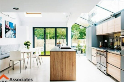 kitchen extension glass roof
