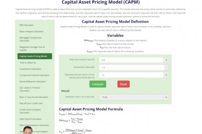 Capital Asset Pricing Model Formulas