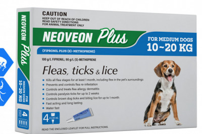 Neoveon Plus For Dogs 10 to 20 Kg BLUE Flea Tick Treatment