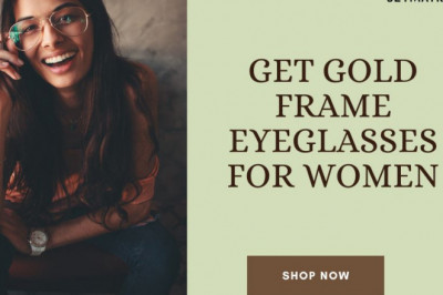 Get Gold frame eyeglasses for Women