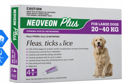 Neoveon Plus For Dogs 20 to 40 Kg PURPLE Flea Tick Treatment
