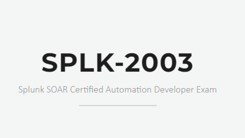 Splunk Certification SPLK-2003 study guides