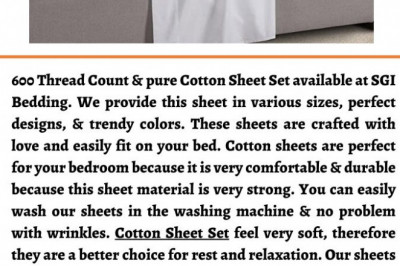 Soft & Comfortable Cotton Sheet Set