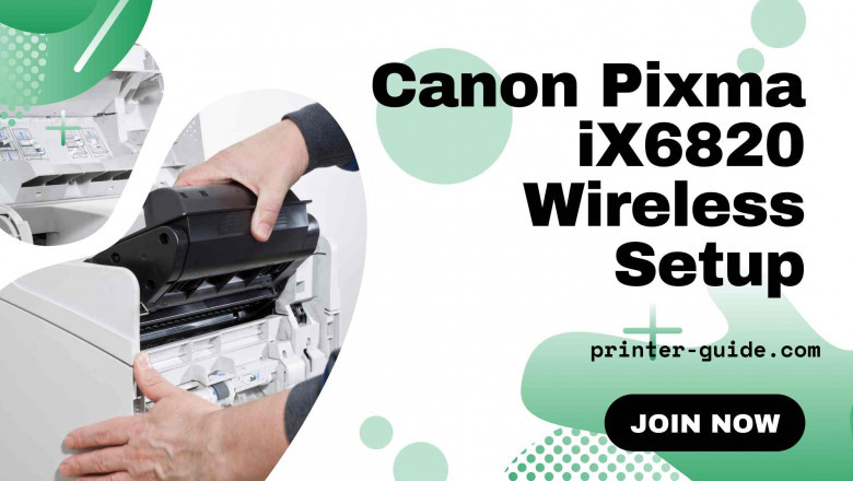 Install the Canon Pixma ix6820 Wireless Printers on a PC.