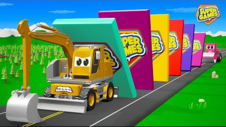Super Sports cars | Construction Vehicles | Super Games | 3D Animation