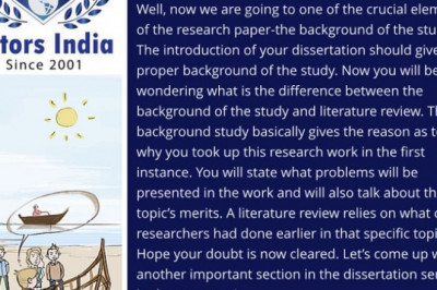 Significance Of The Background Of The Study In Your Dissertation