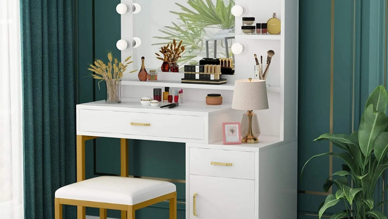 Dressing Table Design, Wardrobe Design With Dressing Table, Wooden Dressing Table Design | Furniture Online