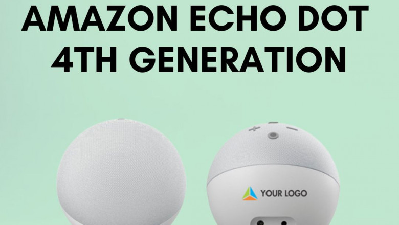 Buy Amazon Echo Dot 4th Gen with Customised Logo Printed on it