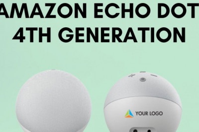 Buy Amazon Echo Dot 4th Gen with Customised Logo Printed on it