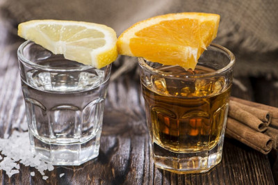 By distilling the fermented juice of the weber blue agave plant, tequila is a distilled spirit