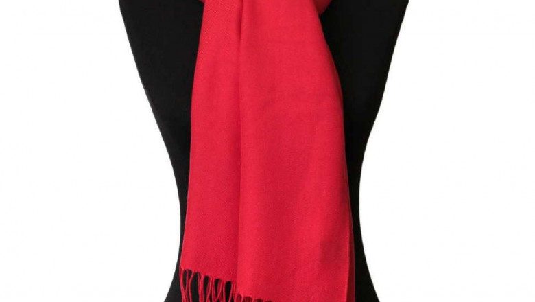 Red Cashmere Scarf