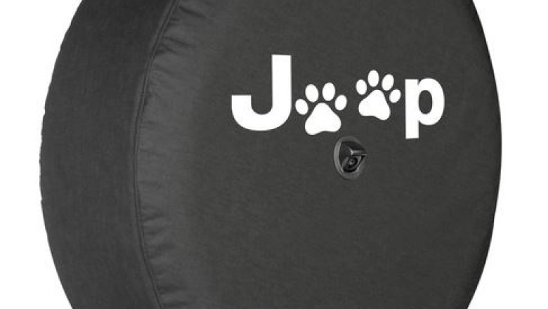 Boomerang - Dog Paws - Soft Tire Cover - Jeep Wrangler JL (w/ back-up camera) (18-22)