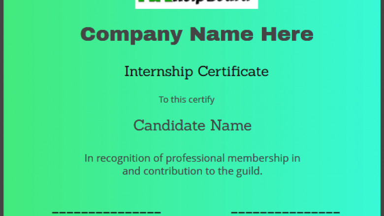 Internship Certificate Sample