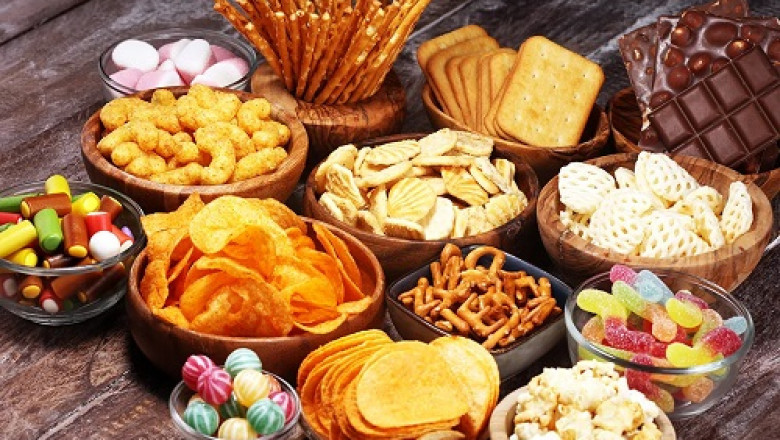 Snack Products that are a small portion of food eaten between meals, or a meal that is smaller than a meal