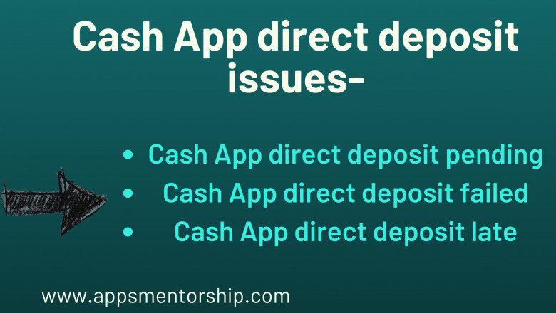 Cash App direct deposit pending- Apps Mentorship