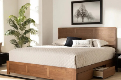 Designer Wooden Bed, Wooden Box Khat Design