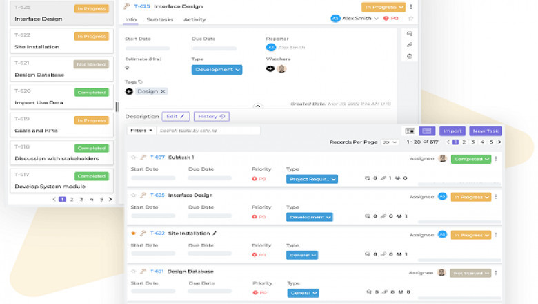 Various features of a top-grade project management software