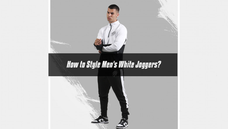 Men's White Joggers