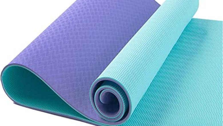 Yoga Mat Grip 6mm Non Slip TPE Double Sided (72 inch x 24 inch x 6 mm)