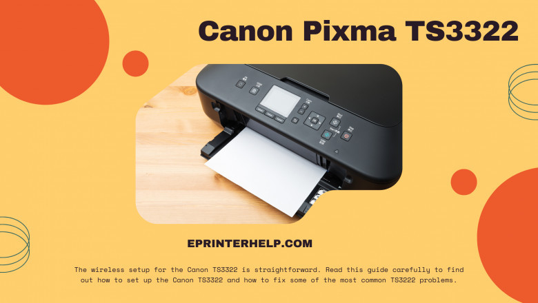 Involves putting in or setting up a Canon TS3322 manually.