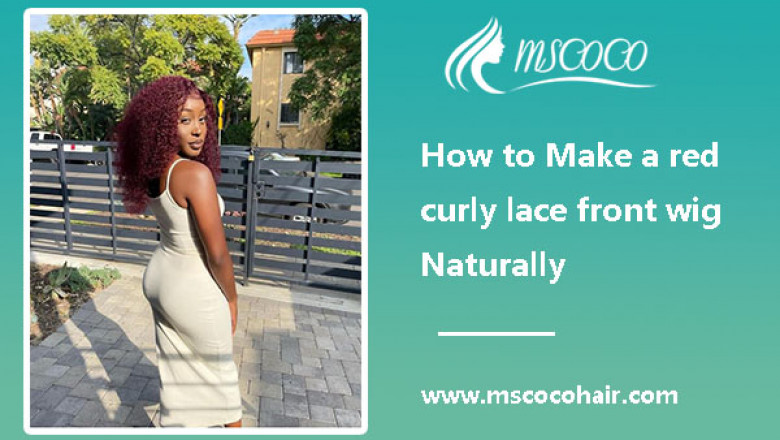How to Make a red curly lace front wig Naturally