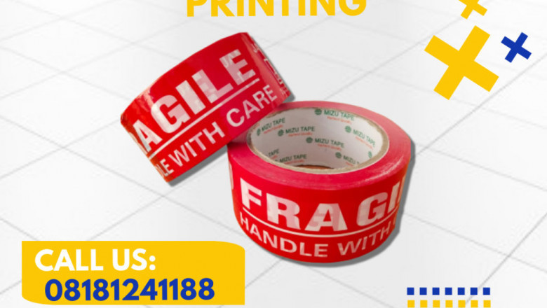 Jual Lakban Printing/Lakban Fragile TM Tape Harga Terbaru Tunas Mitra Makmur Tangerang