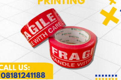 Jual Lakban Printing/Lakban Fragile TM Tape Harga Terbaru Tunas Mitra Makmur Tangerang