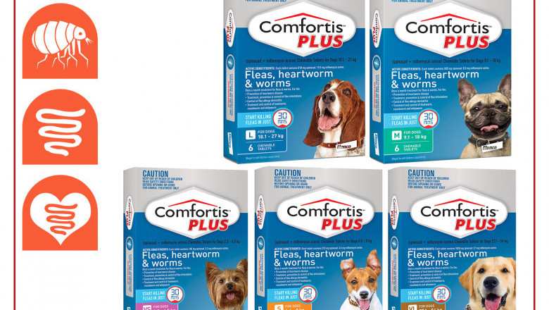 COMFORTIS PLUS for Dogs 6 Chews Flea Heartworm Control