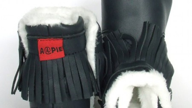 Mooie leren baby slofjes