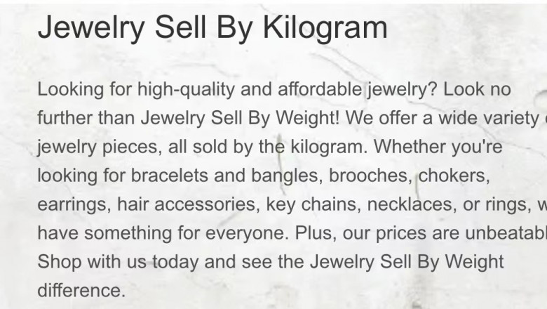 What is the wholesale jewelry by kilo