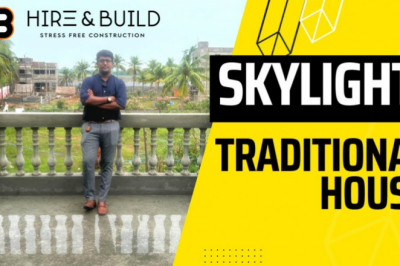 A Modern 2200sqft 3bhk duplex house with unique elevation &amp; skylight design