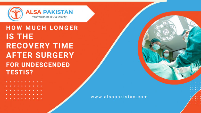 How much longer is the recovery time after surgery for undescended testis?