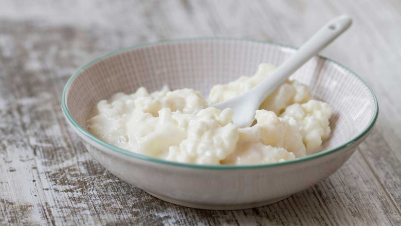Kefir Is A Fermented Milk Beverage Made From Kephir Grains, A Type Of Mesophilic Symbiotic Culture