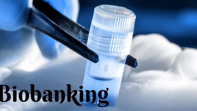 Research samples are stored in biobanks using biobanking equipment