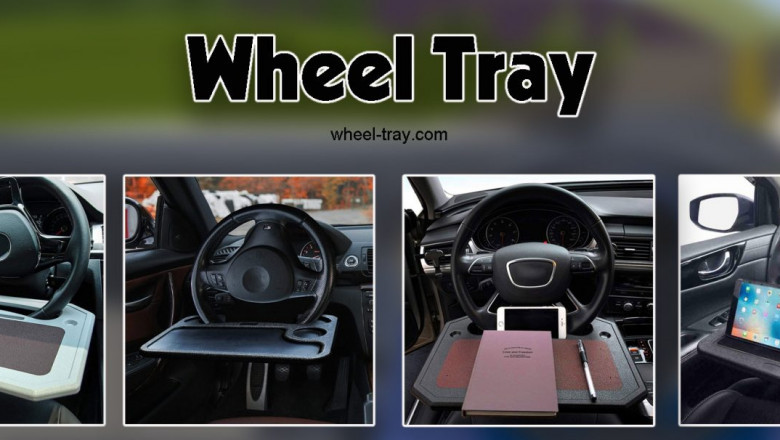 Lightter Directing Wheel Plate, Vehicle Table, Coordinating Wheel Workspace and Vehicle Seat Mount Notebook PC Eating Desk