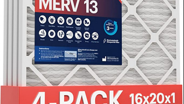 BNX 16x20x1 MERV 13 Air Filter 4 Pack - MADE IN USA