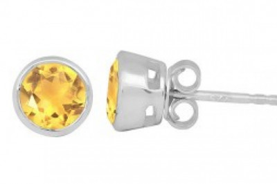 Citrine Earing Stud