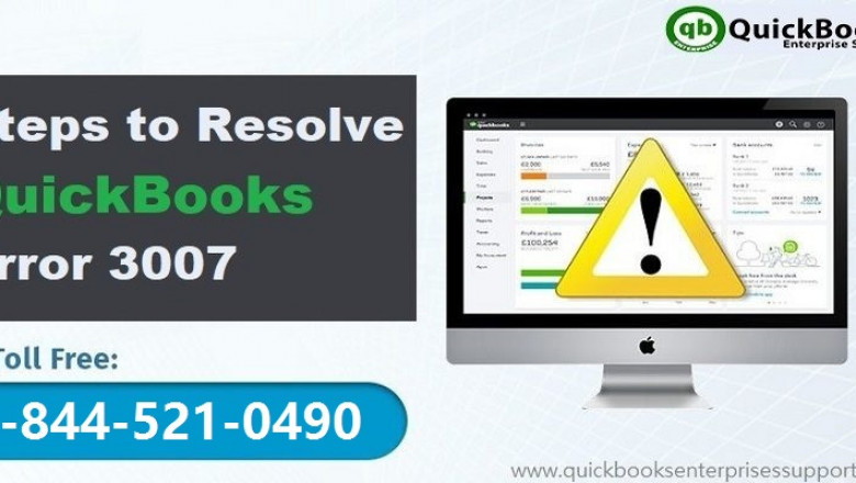 How to fix QuickBooks error code 3007?