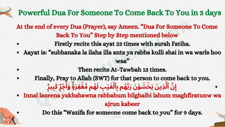 Powerful Dua For Someone To Come Back To You in 3 days