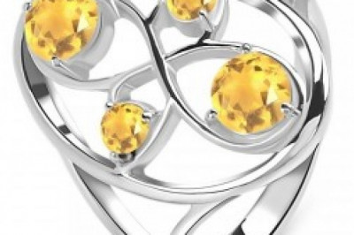 Fancime Christmas Gift Citrine Rings for Women