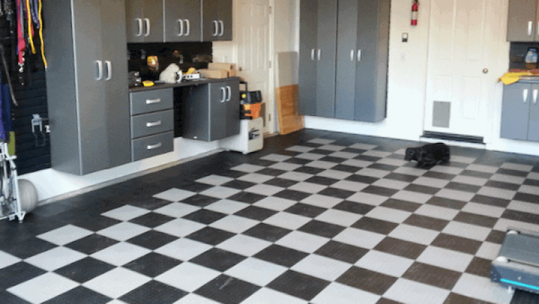 Garage tile floor