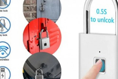 Buy portable keyless smart fingerprint padlock