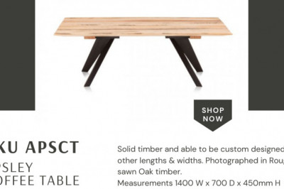High-quality coffee Table Oak